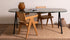 Celio Marble Dining Table in India Green with V-frame, 240x90 cm, matte finish, repaired corner, in very good condition.