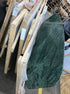 Celio Marble Dining Table in India Green with V-frame, 240x90cm, matte finish, repaired corners, very good condition.