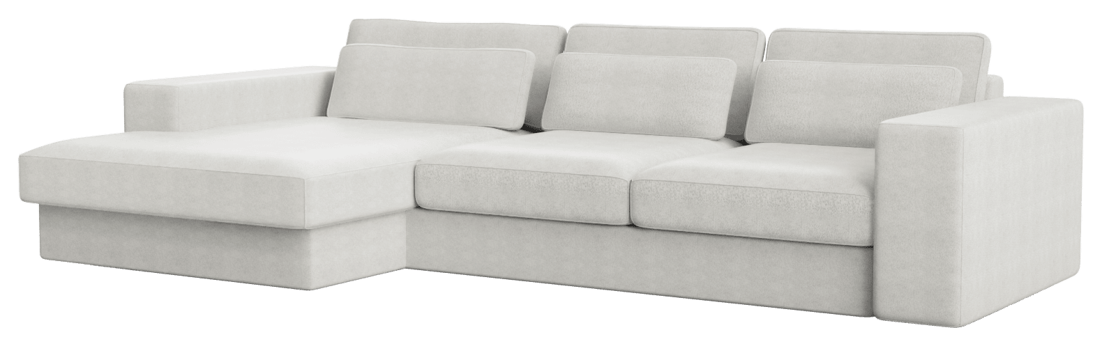 Off-white MINATO sofa by My Store, 3-seater divan with left-facing design, showcasing plush upholstery and modern style.