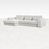 Off-white MINATO sofa by My Store, 3-seater divan with left armrest, featuring plush cushions and modern design.