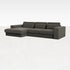 Dark grey Minato sofa by My Store, 3-seater divan left, featuring plush fabric and modern design in a living room setting.