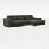 Forest green MINATO sofa by My Store, 3-seater divan right, showcasing plush fabric and modern design in a stylish living room.