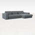 Ocean grey Minato sofa by My Store, 3-seater divan right, with plush cushions and modern design, in a stylish living room setting.