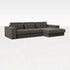 Dark grey MINATO sofa by Phoebe, 3-seater divan right, stylish and comfortable fabric sofa from My Store.
