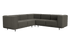 Dark grey VICO Phoebe corner sofa from My Store, 3-seater with left corner design, featuring plush cushions and modern style.