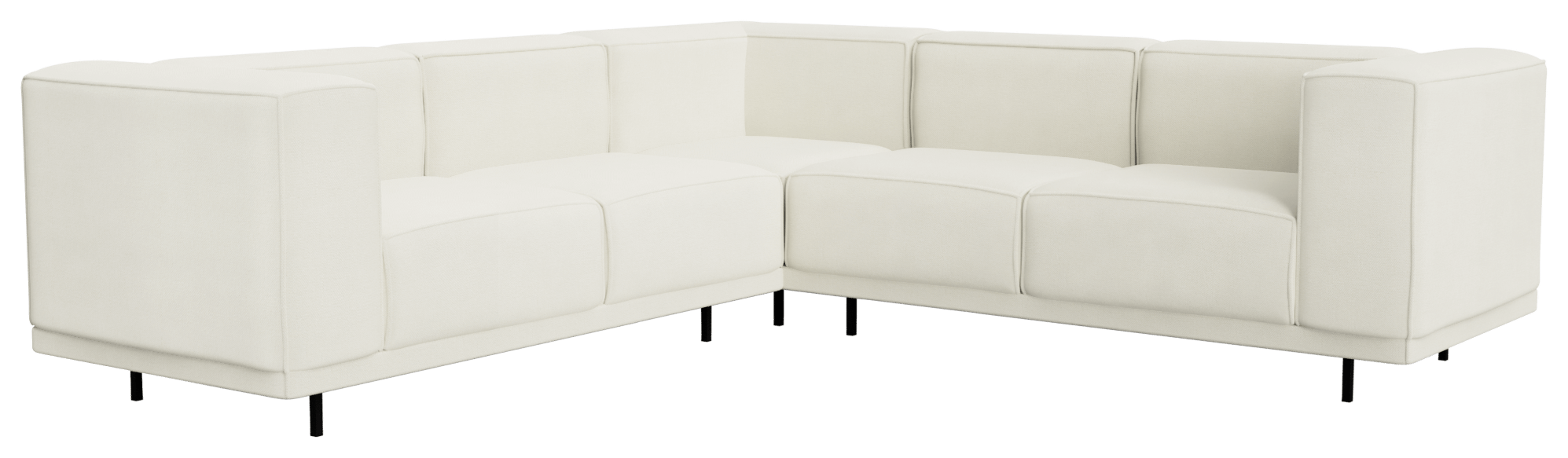 Off-white VICO Phoebe corner sofa from My Store, left-facing 3-seater sectional with plush cushions and modern design.