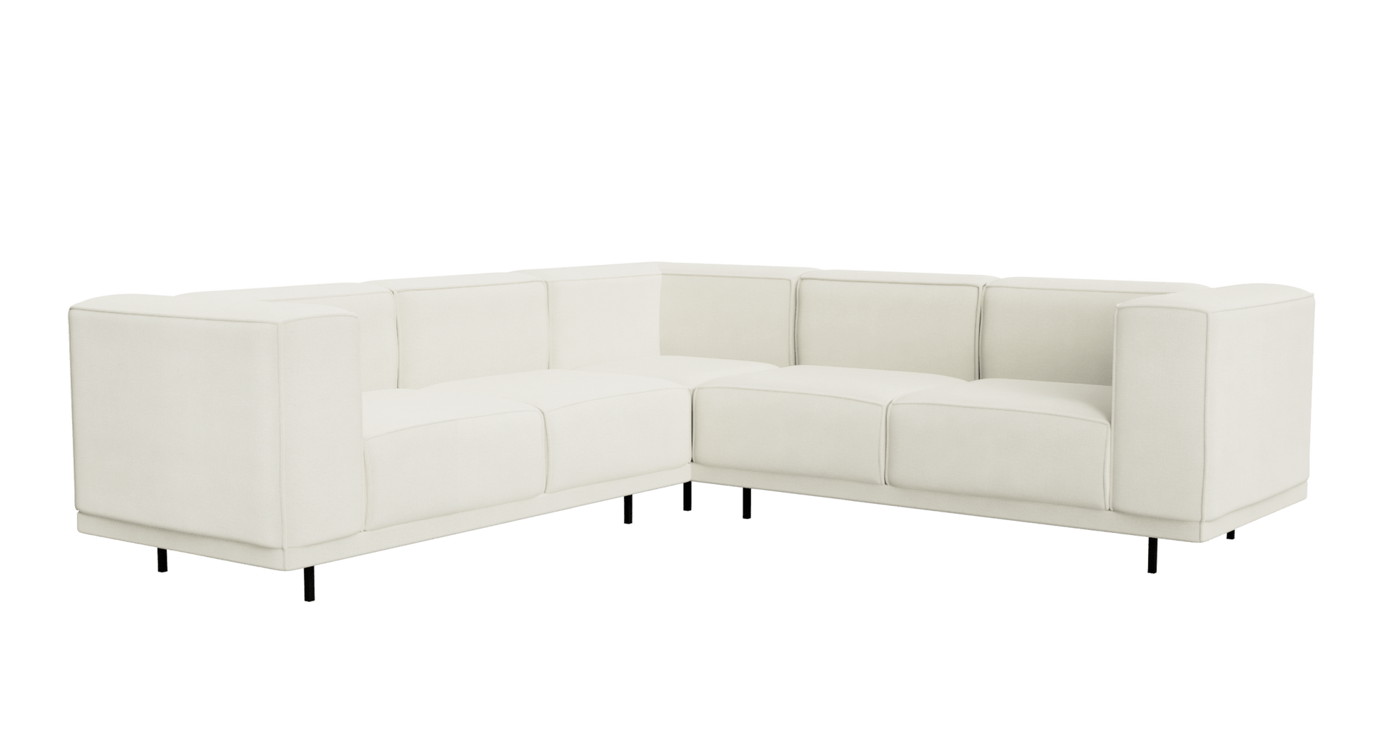 Off-white VICO Phoebe corner sofa by My Store, three-seater left corner sectional with plush cushions and modern design.
