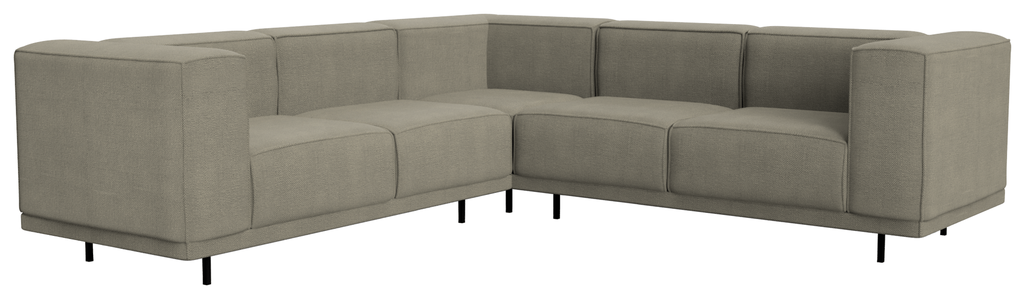 VICO Phoebe Smokey Taupe left corner sofa from My Store, three-seater sectional with plush upholstery and modern design.
