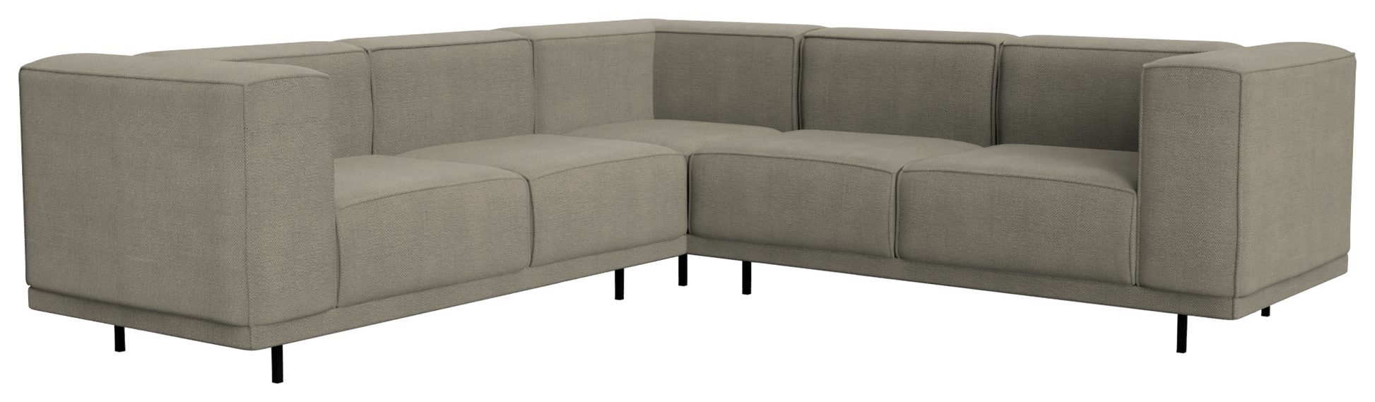 VICO Phoebe Smokey Taupe left corner sofa from My Store, three-seater sectional with plush upholstery and modern design.