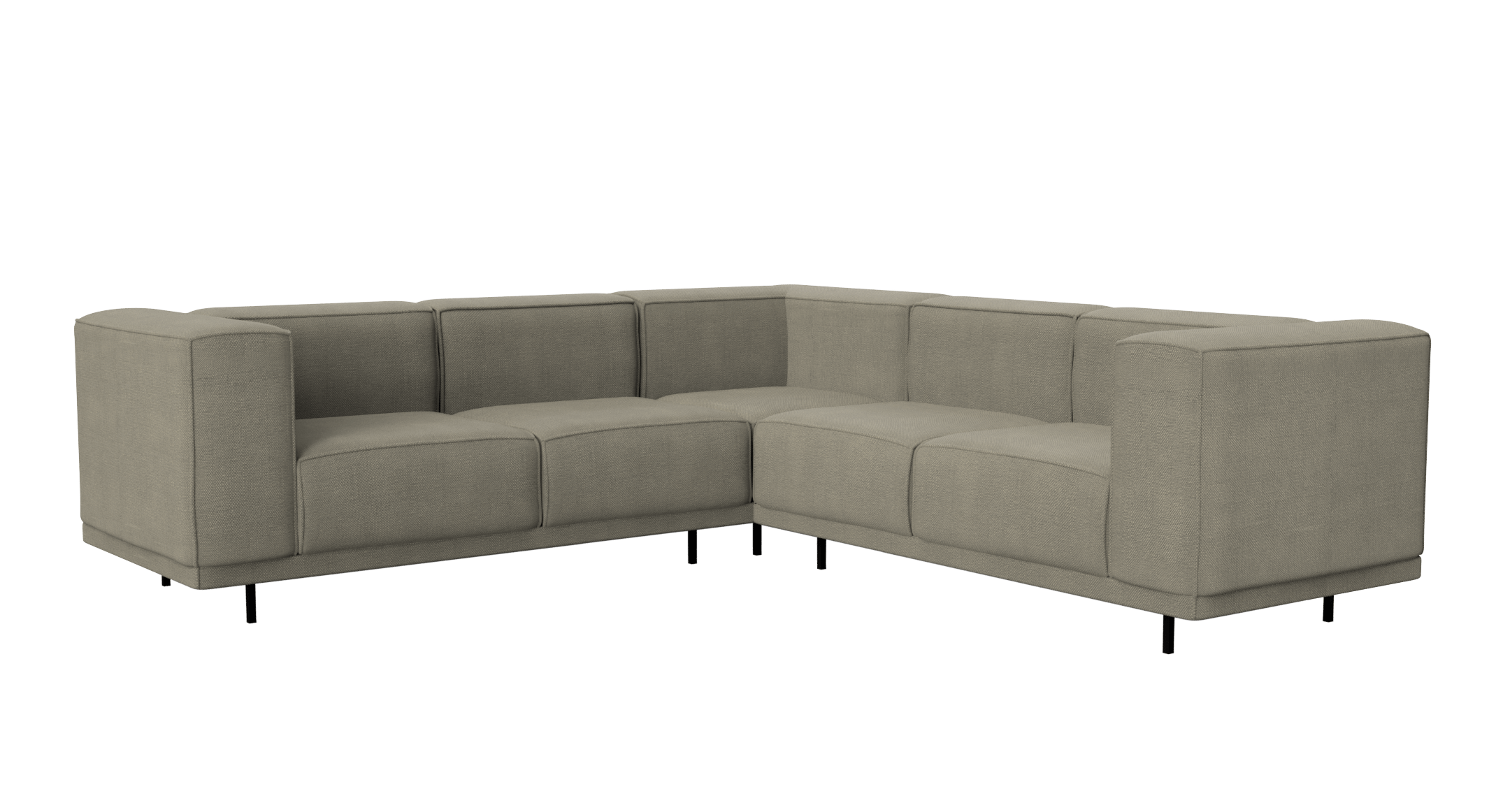 VICO Phoebe Smokey Taupe left corner sofa by My Store, plush 3-seater with modern design, soft fabric, and spacious seating.
