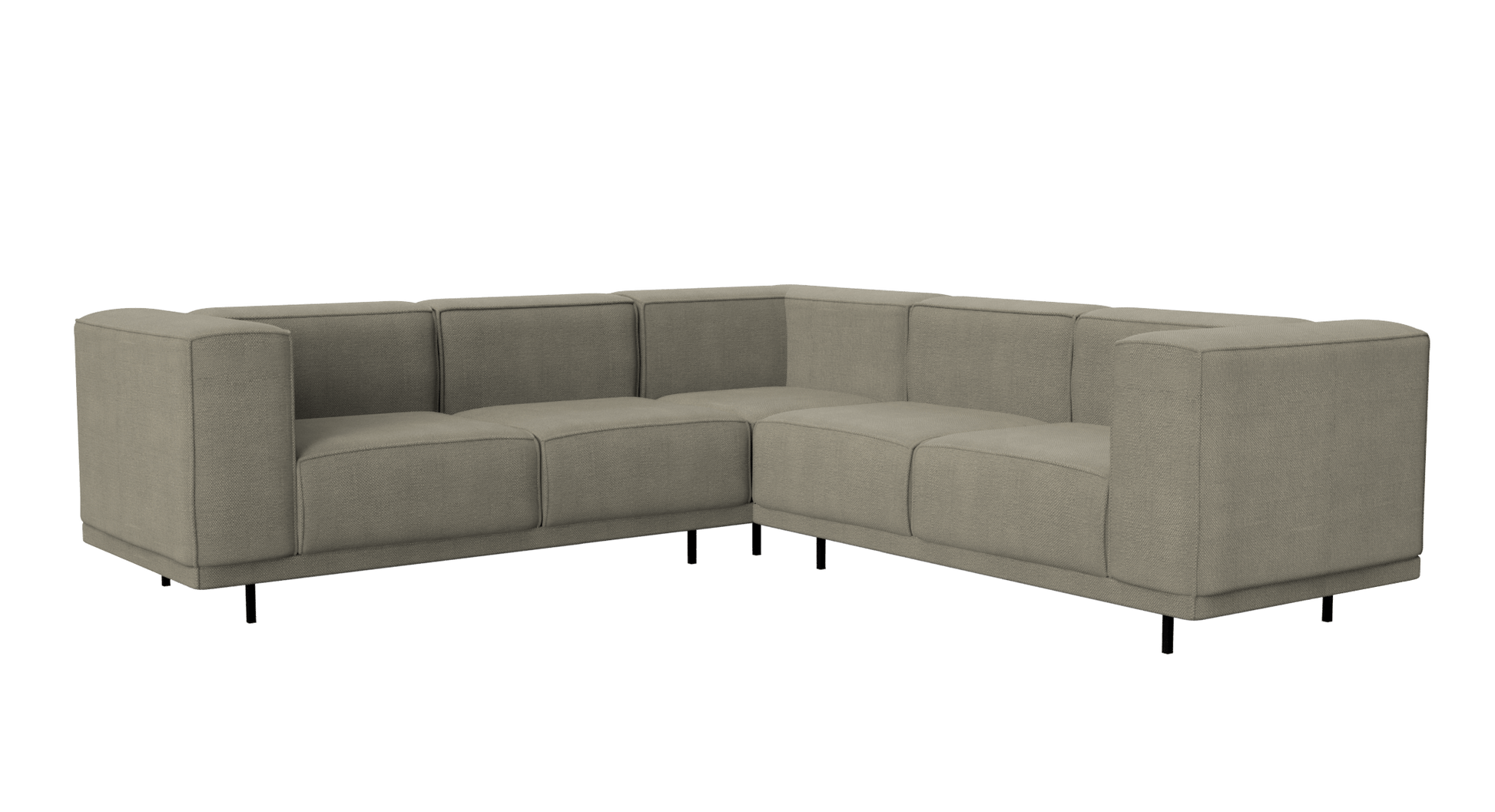 VICO Phoebe Smokey Taupe left corner sofa by My Store, plush 3-seater with modern design, soft fabric, and spacious seating.