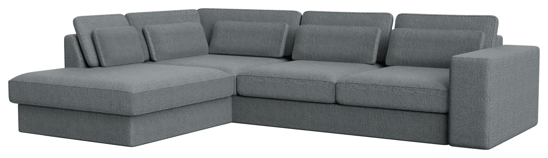 Ocean grey Minato sofa longchair left by My Store, featuring a stylish, comfortable capucine design for modern living spaces.