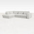 Off-white Minato sofa longchair from My Store, featuring a left-facing design and plush, modern upholstery.