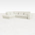 Off-white MINATO sofa by My Store, three-seater with left-facing longchair, stylish and comfortable living room furniture.