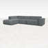 YUTO Ocean Grey sofa longchair left by My Store, featuring plush fabric and modern design in a stylish living room setting.