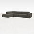 Dark grey YUTO sofa longchair left from My Store, showcasing plush fabric, modern design, and spacious seating on a neutral background.