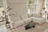 YUTO sofa Phoebe off-white longchair left, stylish three-seater sofa with extended left chaise in modern design