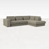 My Store MINATO sofa in Phoebe Smokey Taupe, right-facing longchair with plush fabric and modern design.