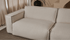Forest green YUTO sofa longchair right from My Store, showcasing the plush fabric and modern design in a cozy living room setting.