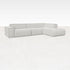 Off-white YUTO sofa longchair right from My Store, showcasing the modern Capucine design with plush upholstery and clean lines.