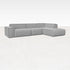 YUTO sofa Capucine Silver longchair right from My Store, showcasing the elegant right-facing sofa section with plush upholstery.