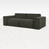 Forest green YUTO sofa by My Store, three-seater with plush cushions and modern design, shown in a cozy living room setting.