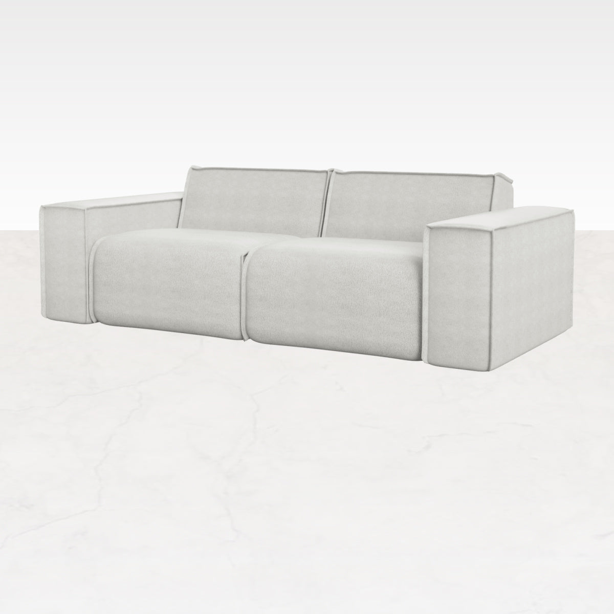 Capucine Off-white YUTO three-seater sofa with plush cushions and modern design, ideal for contemporary living rooms.
