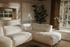 Beige YUTO sofa by My Store featuring a three-seater design with cushioned backrests and wooden legs, ideal for modern living rooms.