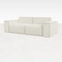 Off-white YUTO 3-seater sofa by My Store, featuring plush cushions and a modern design for comfortable living spaces.
