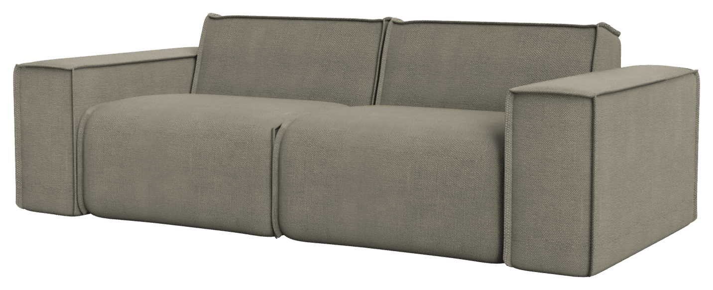 YUTO 3-seater sofa by My Store in Phoebe Smokey Taupe with plush fabric and modern design, ideal for stylish living rooms.