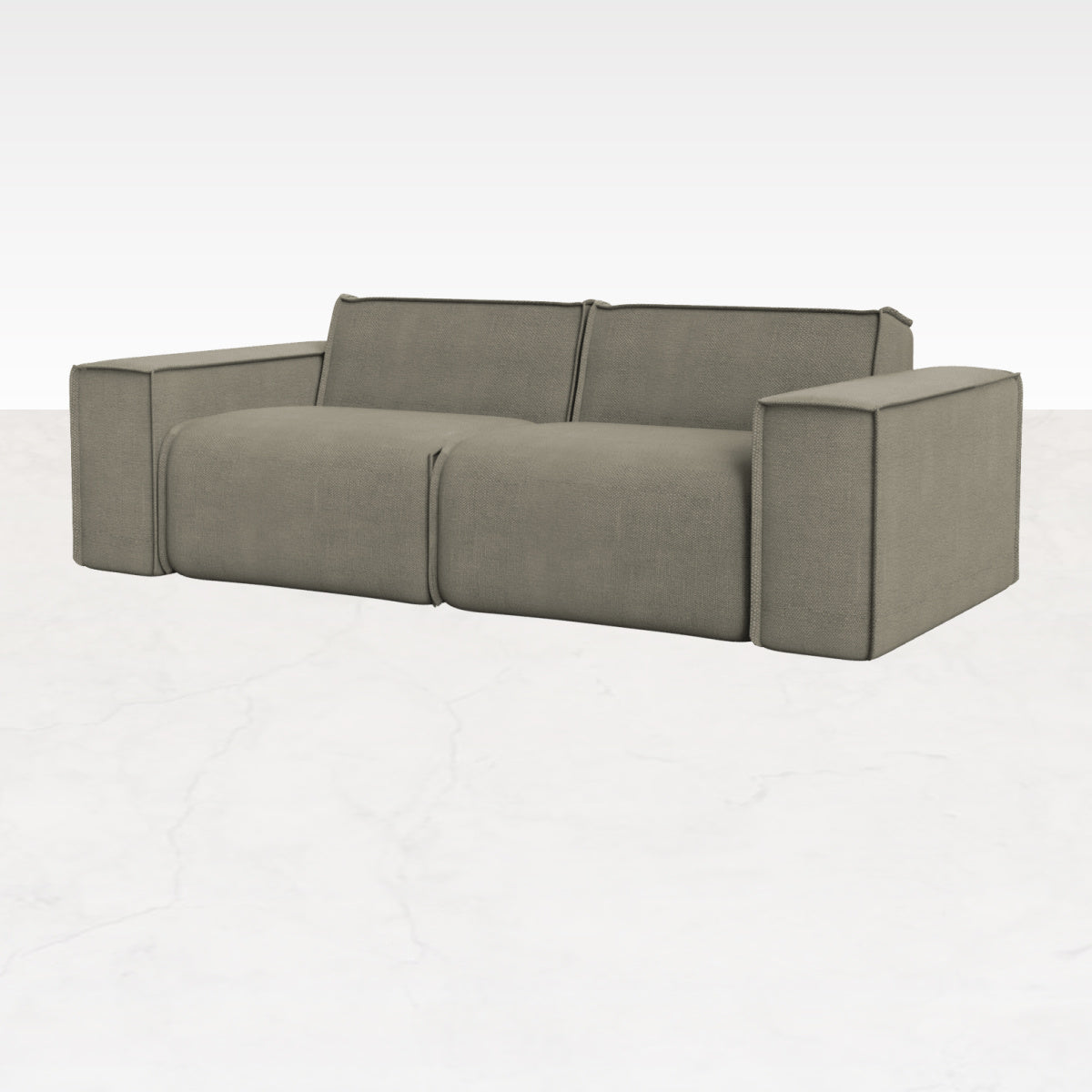 Three-seater YUTO sofa by My Store in Phoebe Smokey Taupe with plush cushions and modern design.