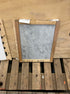 Square marble coffee table in Bianco Carrara white with matte grey tint, 48x38 cm, modern design by My Store.