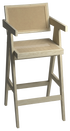 Natural rattan seat barstool named Pierre with a sleek design, height 65-88 cm, featuring a stylish and durable construction.