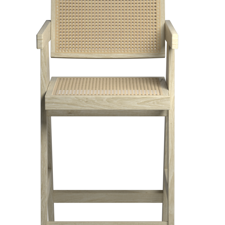 Natural rattan seat barstool Pierre by My Store with a sturdy frame, measuring 65-88 cm in height, stylish and comfortable.