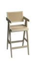 Natural rattan seat barstool named Pierre with a modern design, 65-88 cm height, perfect for contemporary home or bar seating.