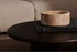 Artifakt collection fruit bowl made of travertine stone, natural textured surface, decorative kitchen or dining accessory