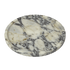 Round ARTIFAKT collection tray in Amarante finish, showcasing a stylish decorative tray with a smooth, rounded design.