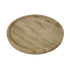 Round travertine tray from the ARTIFAKT collection, featuring a natural stone surface and elegant design.