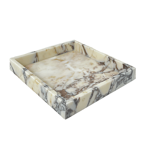 Artifakt collection squared tray in amarante color, featuring a modern geometric design and smooth finish.
