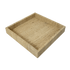 Squared tray from ARTIFAKT collection with natural travertine surface, showcasing its elegant, textured stone design.
