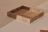 Squared tray from ARTIFAKT collection in natural travertine with clean, geometric design for stylish home decor.