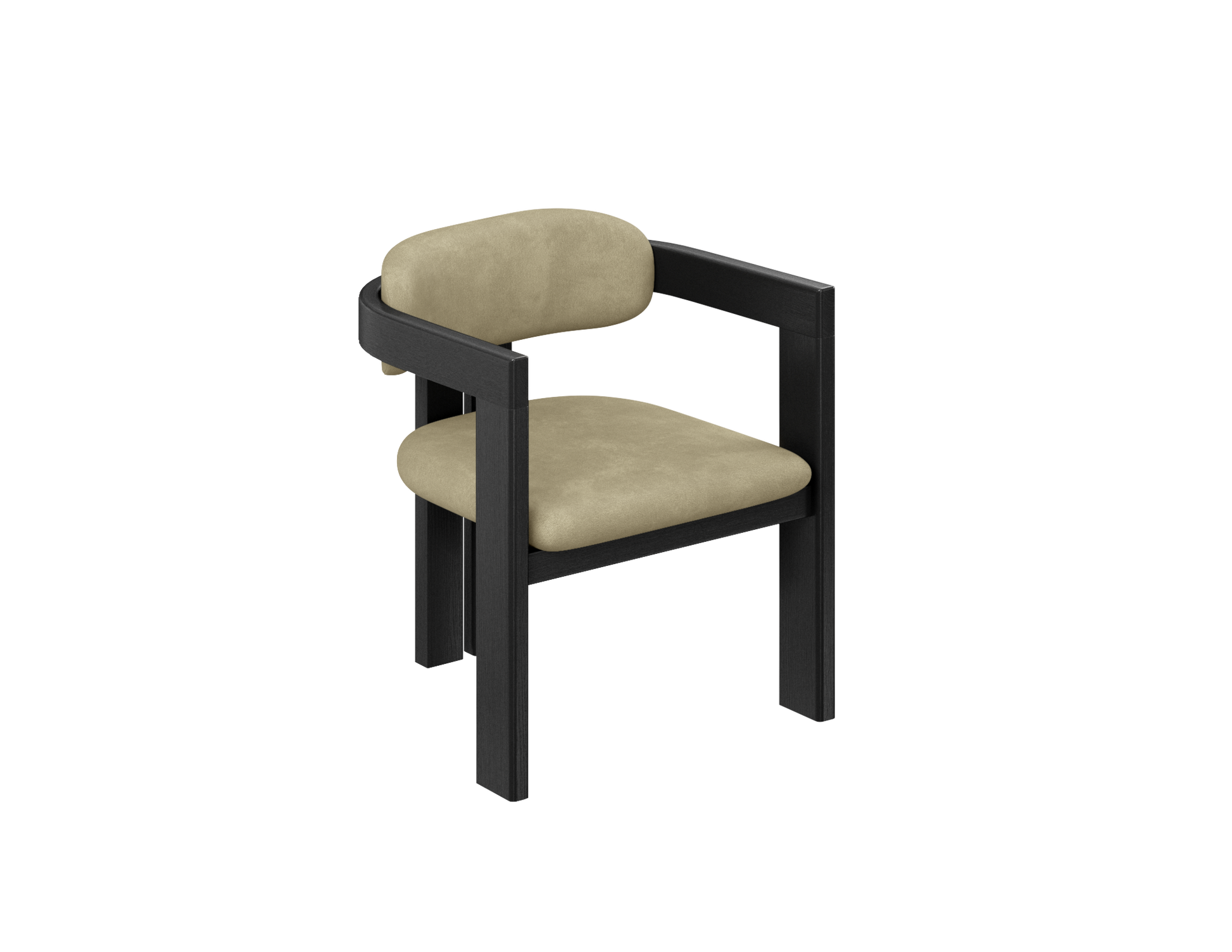 Black upholstered dining chair from the TRIBUTE collection with a comfortable seat and modern design.