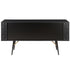 Black oak KINO sideboard with sleek modern design, featuring multiple storage compartments and a minimalist style.