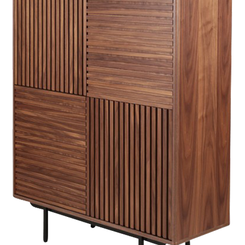 Brown walnut KOMO cabinet from My Store with sleek wood finish and modern design, perfect for stylish storage.