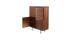 Brown walnut KOMO Cabinet by My Store with sleek wood finish and modern design, featuring minimalist storage compartments.