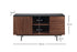 Brown walnut KOMO sideboard with sleek storage compartments, made by My Store, featuring a modern design and smooth finish.