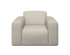 Nollie Monza 00 Ivory armchair with plush fabric and modern design, featuring a comfortable cushioned seat and stylish armrests.