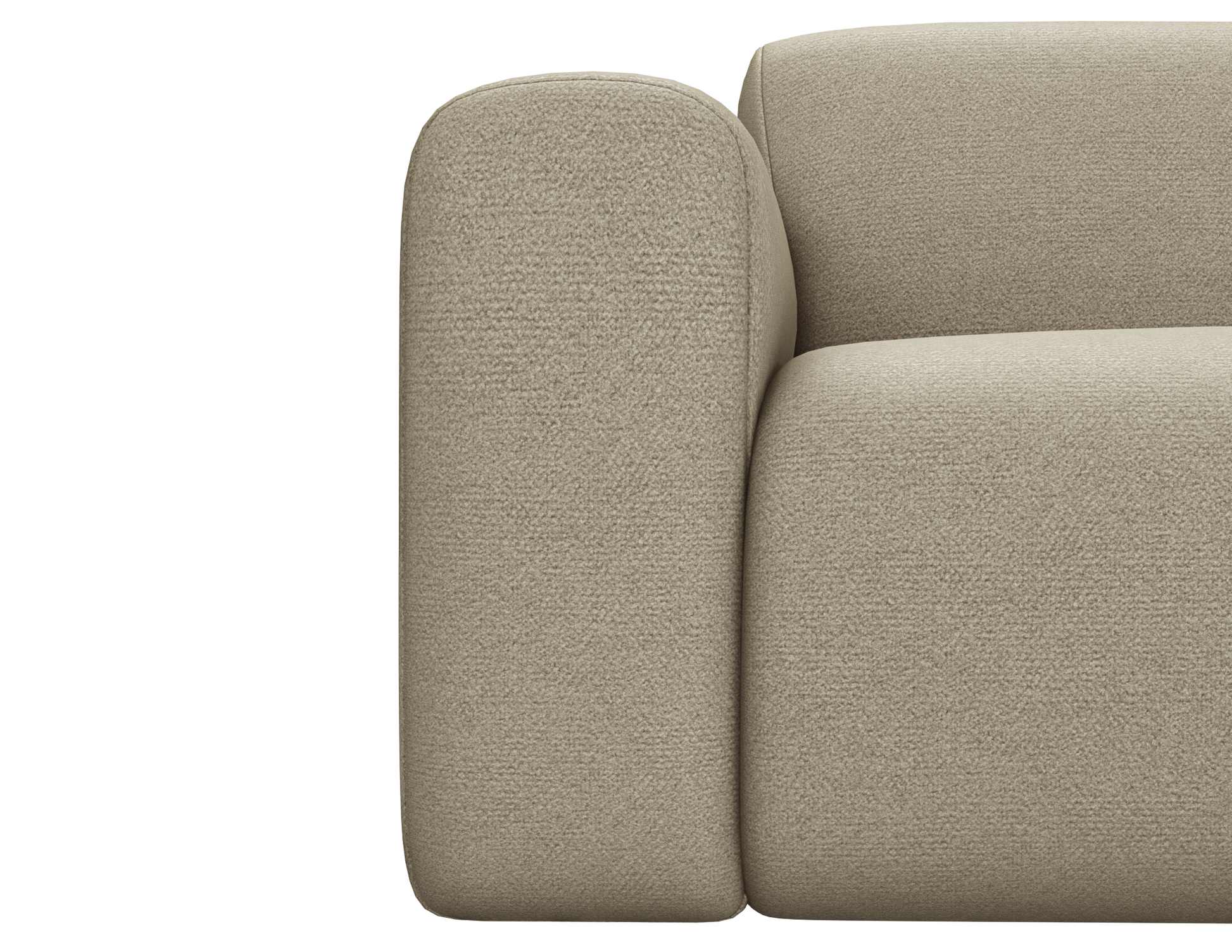 Beige Nollie Monza 06 armchair with modern design, upholstered in soft fabric, featuring a cozy, stylish seating option.