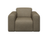 Nollie Monza 07 Earth armchair with plush fabric and modern design, showcasing a comfortable seating option in a stylish setting.