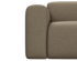 Nollie Monza 07 Earth armchair with plush fabric and modern design, featuring a comfortable cushioned seat and stylish wooden legs.